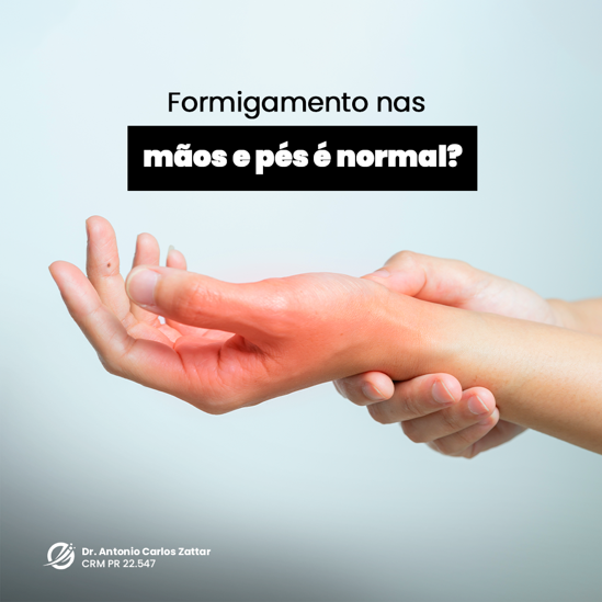 Formigamento nos pés e nas mãos,  é normal?